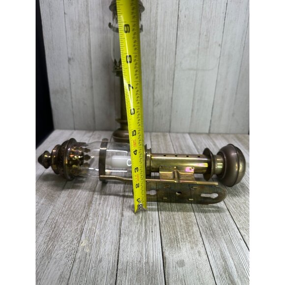 Vtg Interpur GWR Great Western Railway Brass Carriage Candle Lamps 13" Set of 2 - Picture 7 of 10